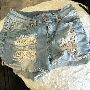 Denim shorts